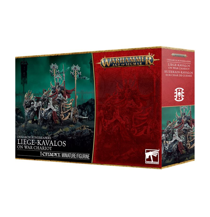 Warhammer AOS: ossiarch bonereapers liege-kavalos on war chariot