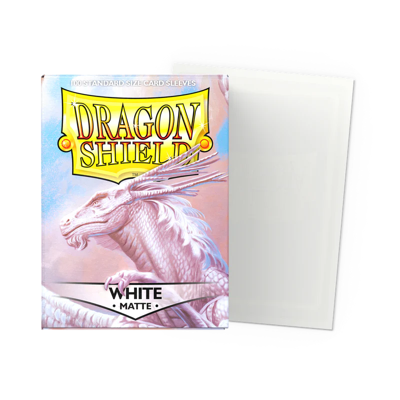 Dragon shield white 100 standard matte sleeves