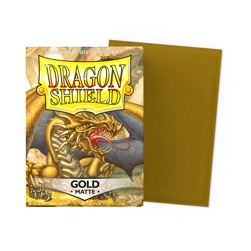 Dragon shield gold 100 standard matte sleeves