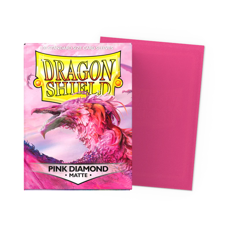 Dragon shield pink diamond 100 standard matte sleeves