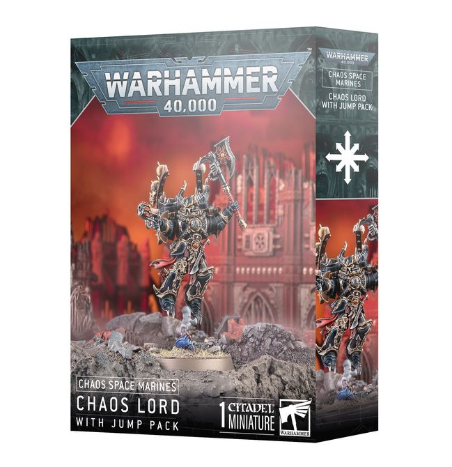 Warhammer 40K: chaos lord with jump pack